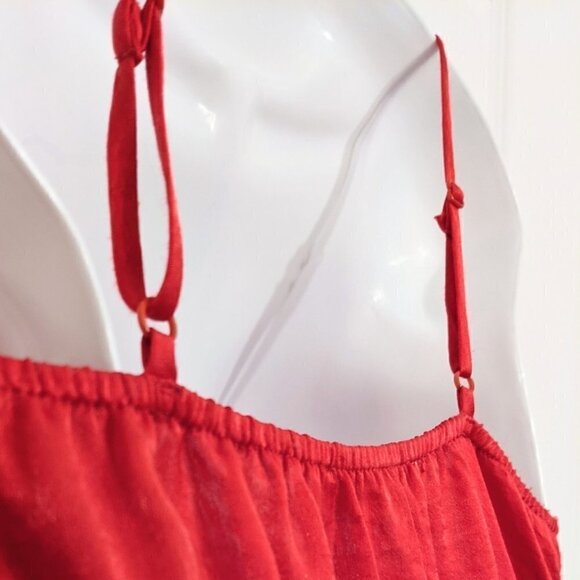 NEW MONTEAU Los Angeles red scallop dress size L @Z - Picture 10 of 12